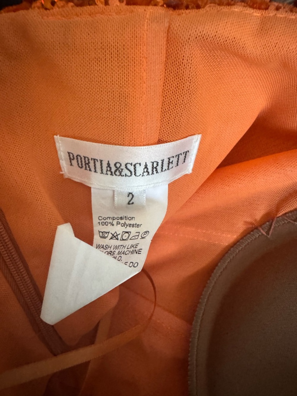 Portia and Scarlett Orange Prom Dress